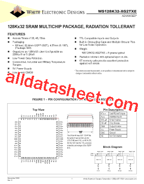 WS128K32N-45G2TME型号图片
