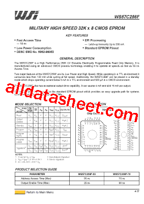 WS57C256F-70CMB型号图片