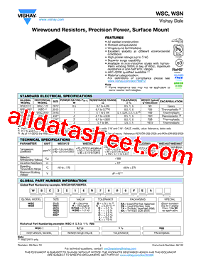 WSC251510R00KEA型号图片