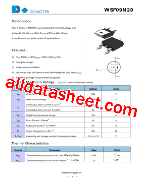 WSF09N20型号图片