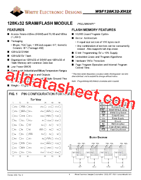 WSF128K32-22H2I型号图片