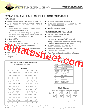 WSF512K16-120G2MA型号图片