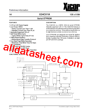 X24C01AS8M型号图片