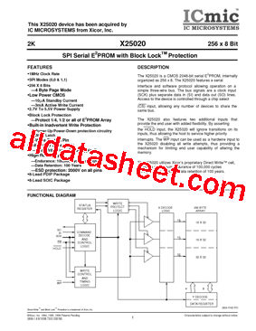 X25020SI-3型号图片