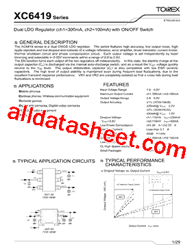 XC6419AA15EL型号图片