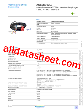 XCSM3702L2型号图片