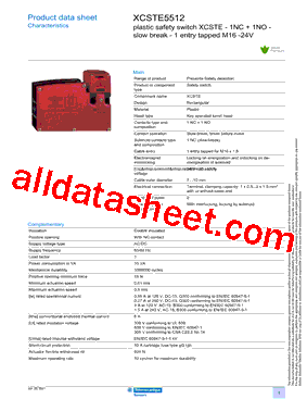 XCSTE5512型号图片