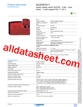 XCSTE7511型号图片