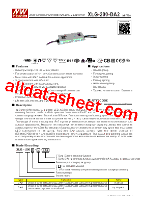 XLG-200-H-DA2型号图片