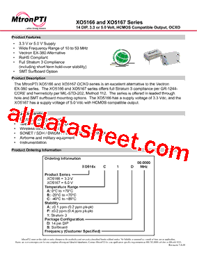 XO5167AFD型号图片