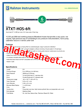 XTXT-HOS-6FT型号图片