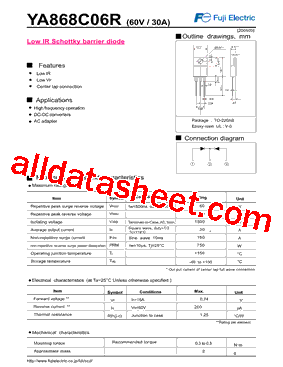 YA868C06R型号图片