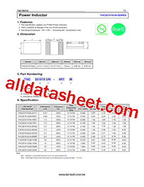 YHC201610UN-3R3M型号图片
