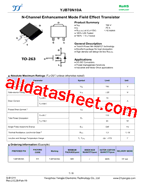 YJB70N10A型号图片