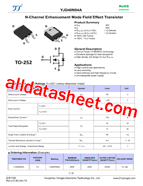 YJD40N04A型号图片