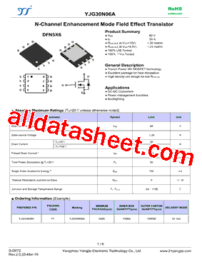 YJG30N06A型号图片
