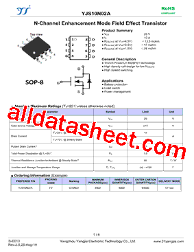 YJS10N02A型号图片