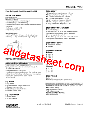 YPD-A1A11N-S型号图片