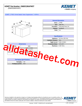 Z0603C280APWST型号图片