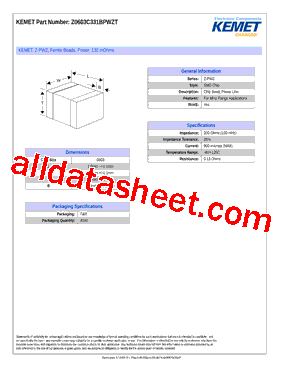 Z0603C331BPWZT型号图片