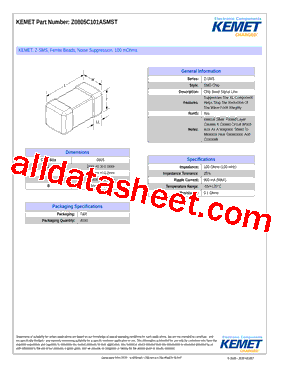 Z0805C101ASMST型号图片