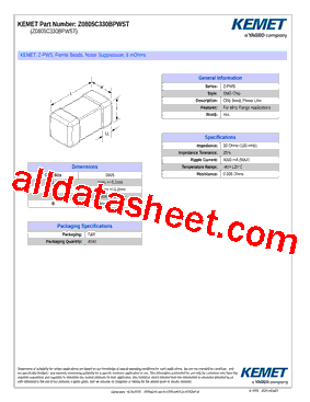 Z0805C330BPWST型号图片