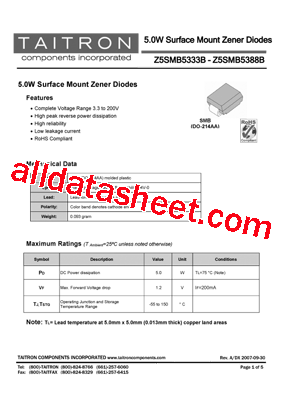 Z5SMB5347B型号图片