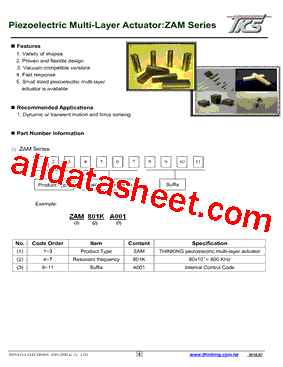 ZAM161KA001型号图片