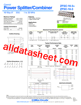 ZFSC-16-3+型号图片