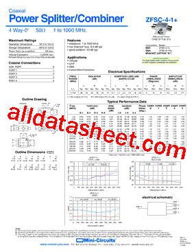 ZFSC-4-1-S+型号图片