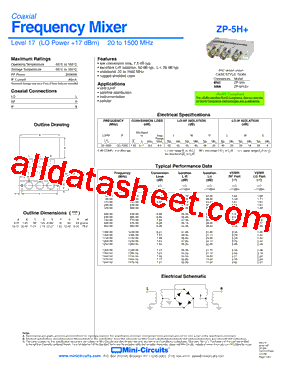 ZP-5H-S+型号图片