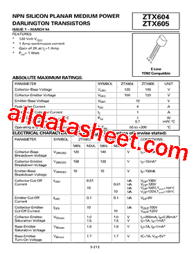 ZTX604型号图片