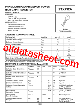 ZTX792A型号图片