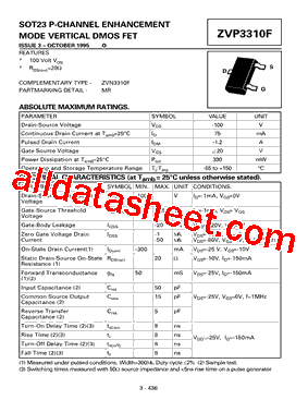 ZVP3310FTA型号图片