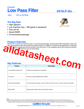 ZX75LP-30-S+型号图片