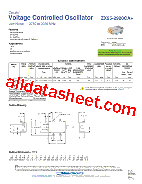 ZX95-2920CA-S+型号图片