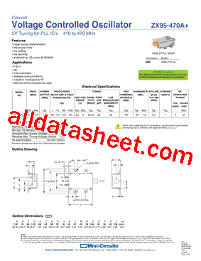 ZX95-470A-S+型号图片