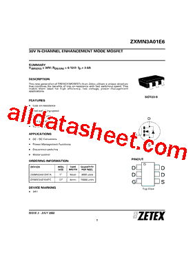 ZXMN3A01E6TC型号图片