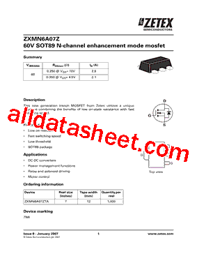 ZXMN6A07ZTA型号图片