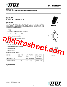 ZXT11N15DFTA型号图片