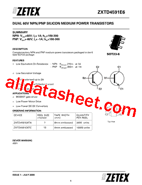 ZXTD4591E6TA型号图片
