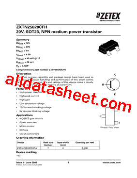 ZXTN25020CFHTA型号图片