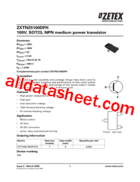 ZXTN25100DFHTA型号图片